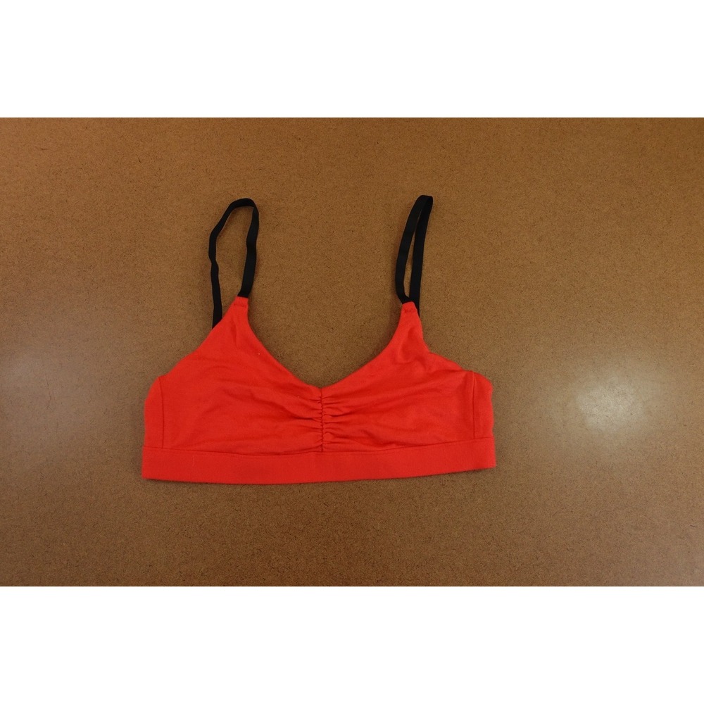 MeUndies Womens Size XS Red Ruched Triangle Bralette New